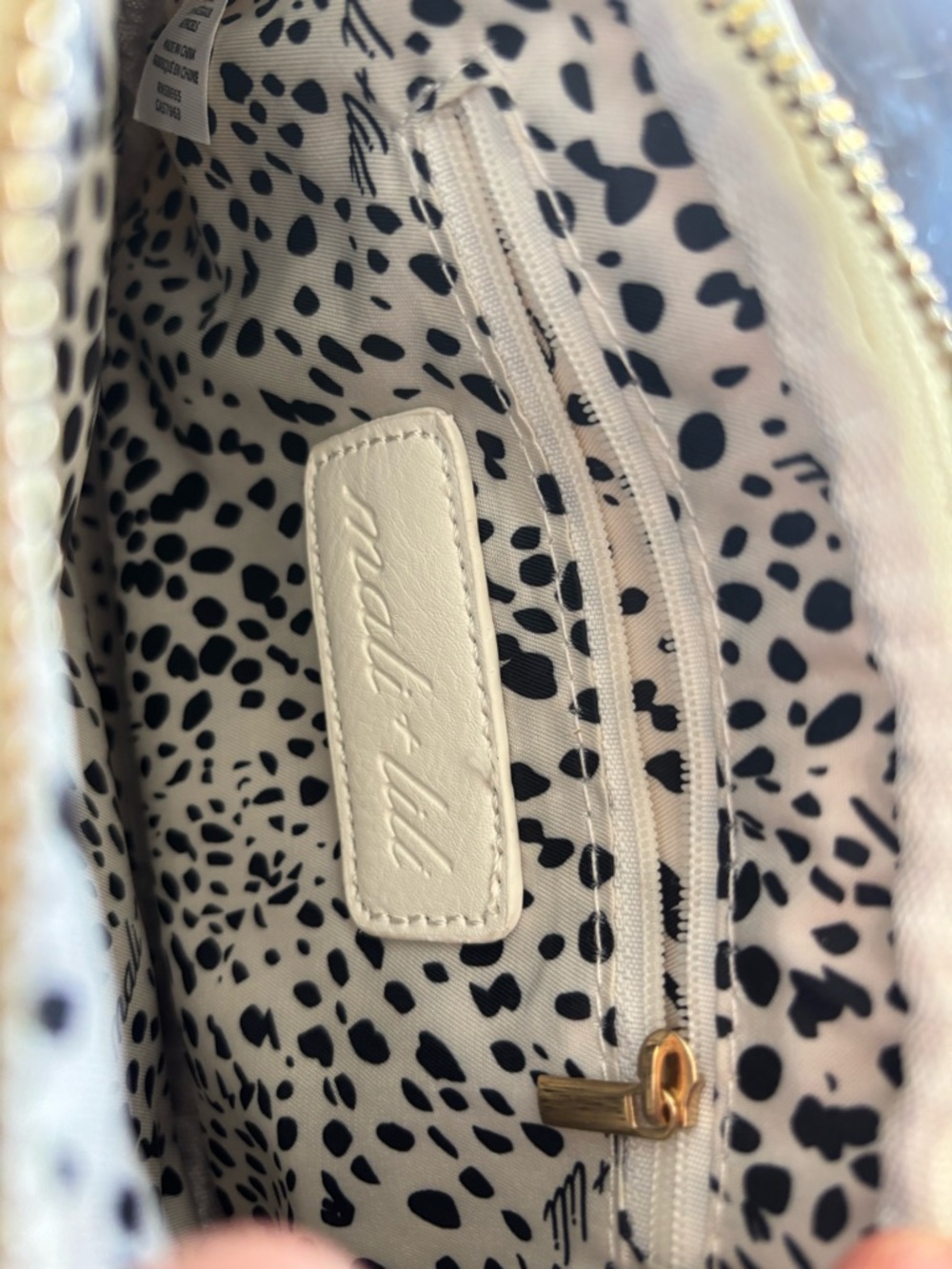 Mali + Lili Cream Woven Crossbody Bag with Adjustable Strap - Picture 7 of 11